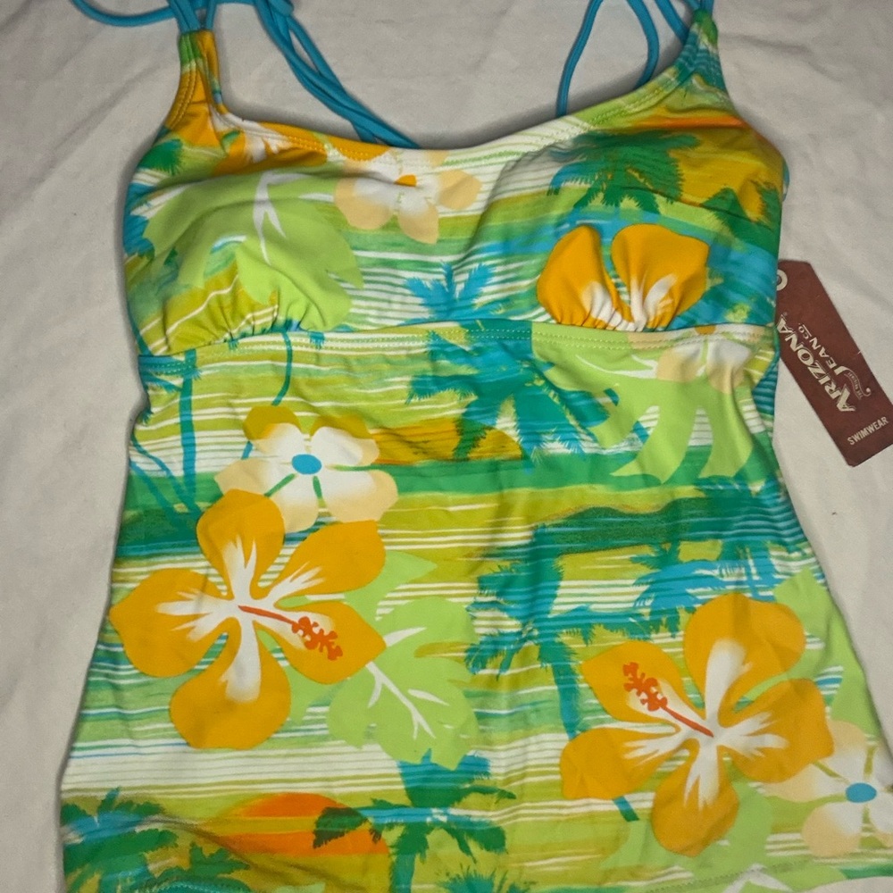Colorful Floral Tankini Top